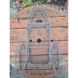 Rocket Ship Shaped Hanging Wire Shelf Wall Decor By Pillowfort 24.5"x15.5"x4.5"